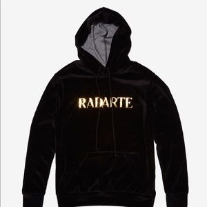 Rodarte Black Velvet Hoodie size Large